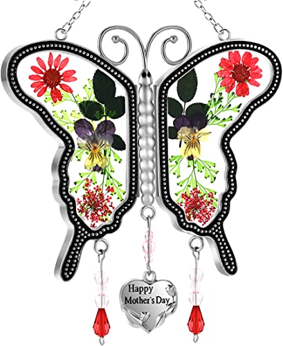 Attrape-soleil papillon cristal message maman amour