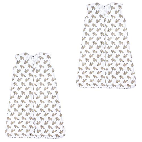 Hudson Baby Unisex Baby Cotton Sleeveless Wearable Sleeping Bag, Lions 2-pack, 6-12 Months US