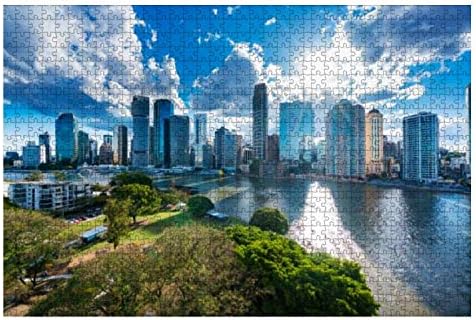 Brisbane City Skyline Water City Stock Pictures, Royalty Free Photos 1000 Piece Wooden Jigsaw Puzzle DIY Children Educational Puzzles Adult Decompression Gift Creative Games Toys Puzzles Home Decor