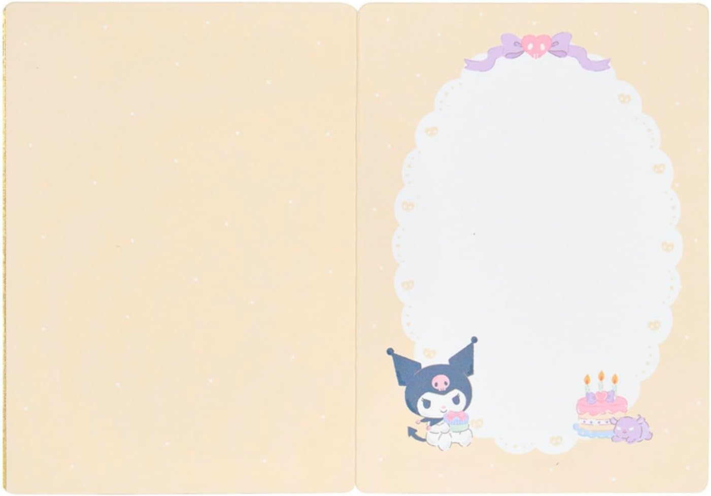 Sanrio BD258-5 614343 Grilling Greeting Card Birthday Celebration Kuromi and Baku