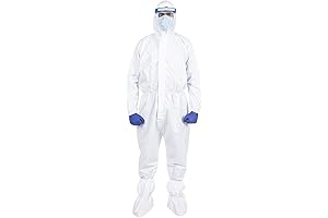 Disposable Isolation Coveralls - L, GCOCL Breathable Pandemic Biohazard Suit