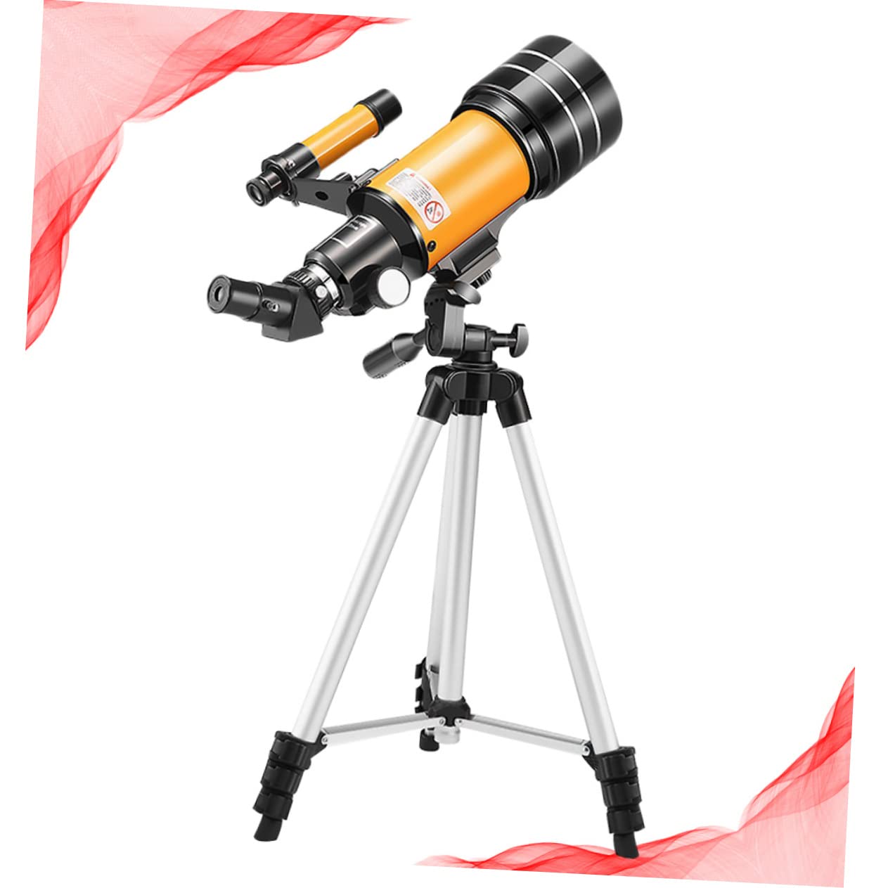 Veemoon 1pezzi Telescopio Astronomico Refrattore Regolabile Con Treppiede Portatile Per Osservazione Pianeti e Stelle Accessori