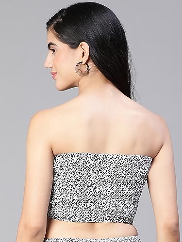 Image of oxolloxo Women Floral Print Bustier Crop Top