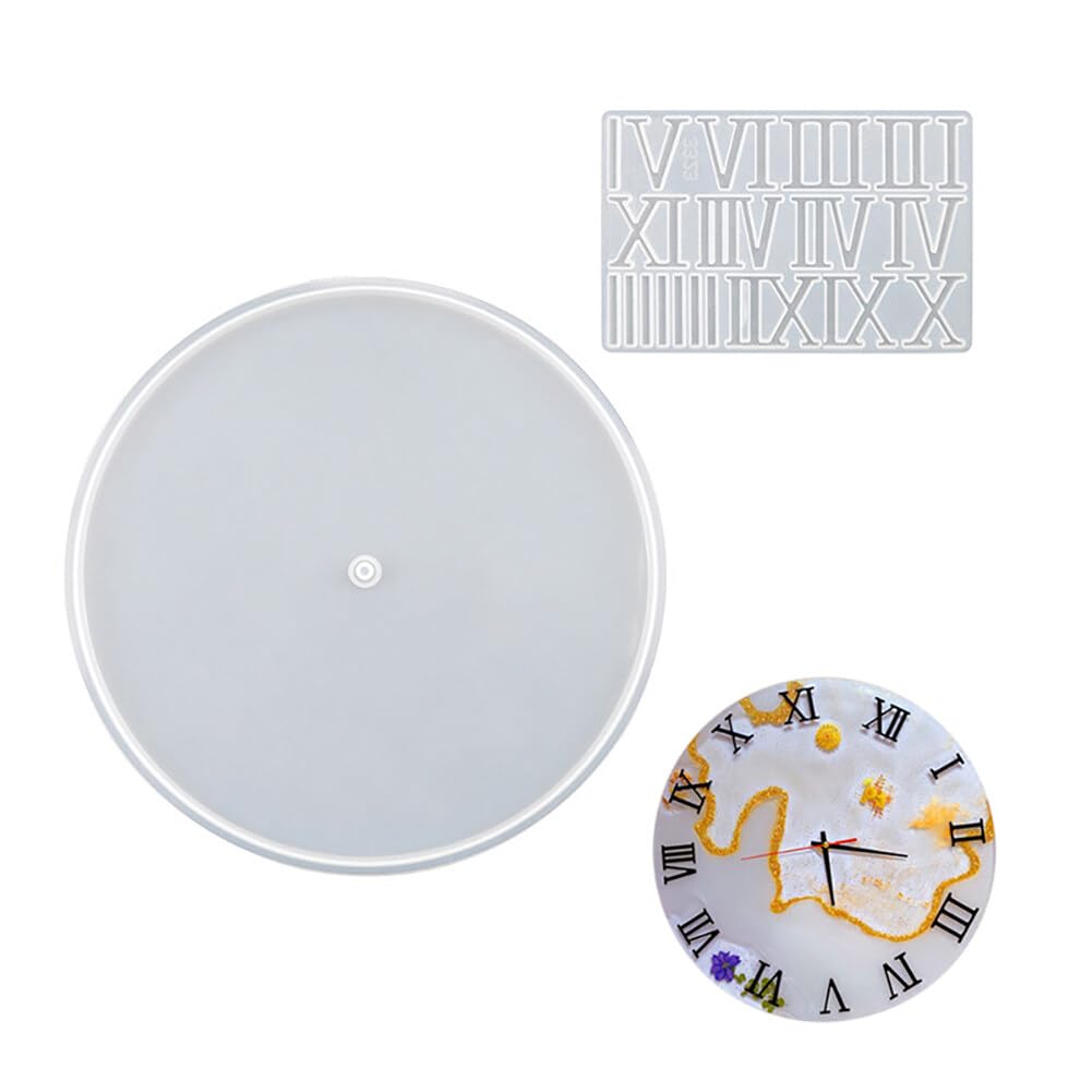 Amazon.com: Clock Resin Mold Large Silicone Wall Clock Molds Handmade ...