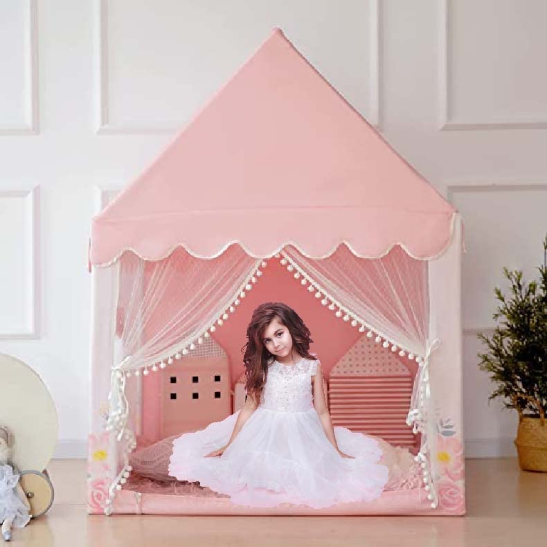 Children Boy Girls Portable Castle Playhouse | Medium Size Light Weight Kids Play Tent House for 3-13 Year Old Kids Girls and Boys(Rose House Tent) (B0CNR821VT) Amazon Price History, Amazon Price Tracker