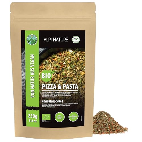 Alpi Nature Pizza und Pasta Gewürz BIO 250g Pizzagewürz Pastagewürz Spaghetti Gewürz bio Gewürze