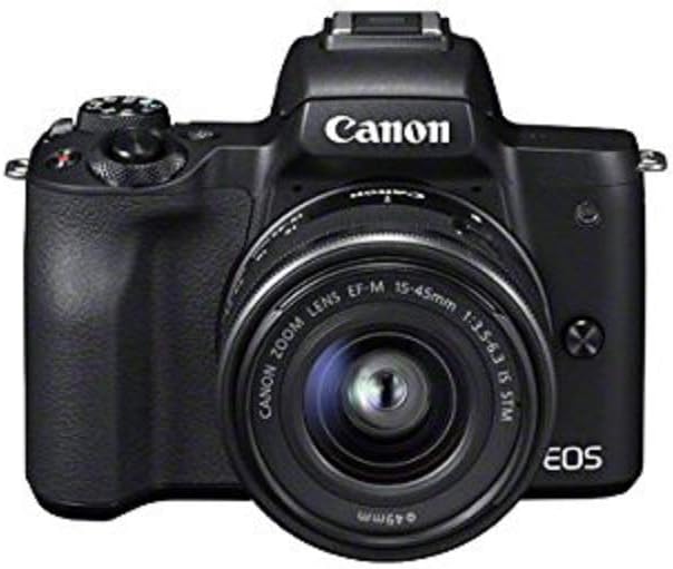 Canon EOS M50 Compact System Camera and EF-M 15-45 mm f/3.5-6.3 IS STM Lens - Black