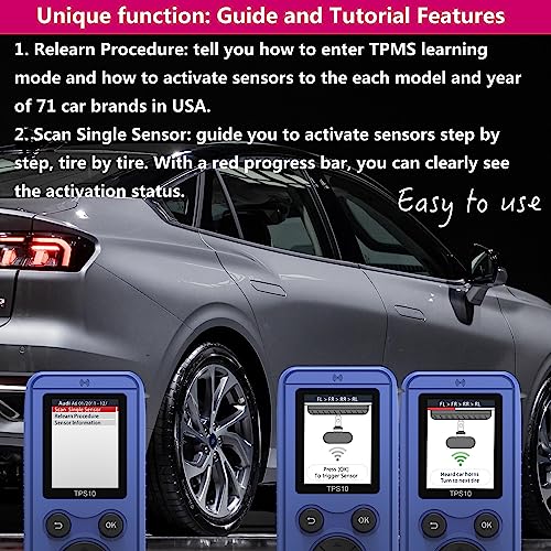 Universal Tpms Relearn Tool Universal Tpms Tire Pressure Reset Tool Programming Tool Sensor System Kit For 71 Usa Car Brands Such As For Chevy Gmc Gm Chevrolet Ford Cadillac Lincoln Buick #TOP3