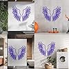 Vinyl Art Sticker Angel Wings Minimalist and Simple Silhouette 49.2x61.1cm Waterproof DarkBlue #3