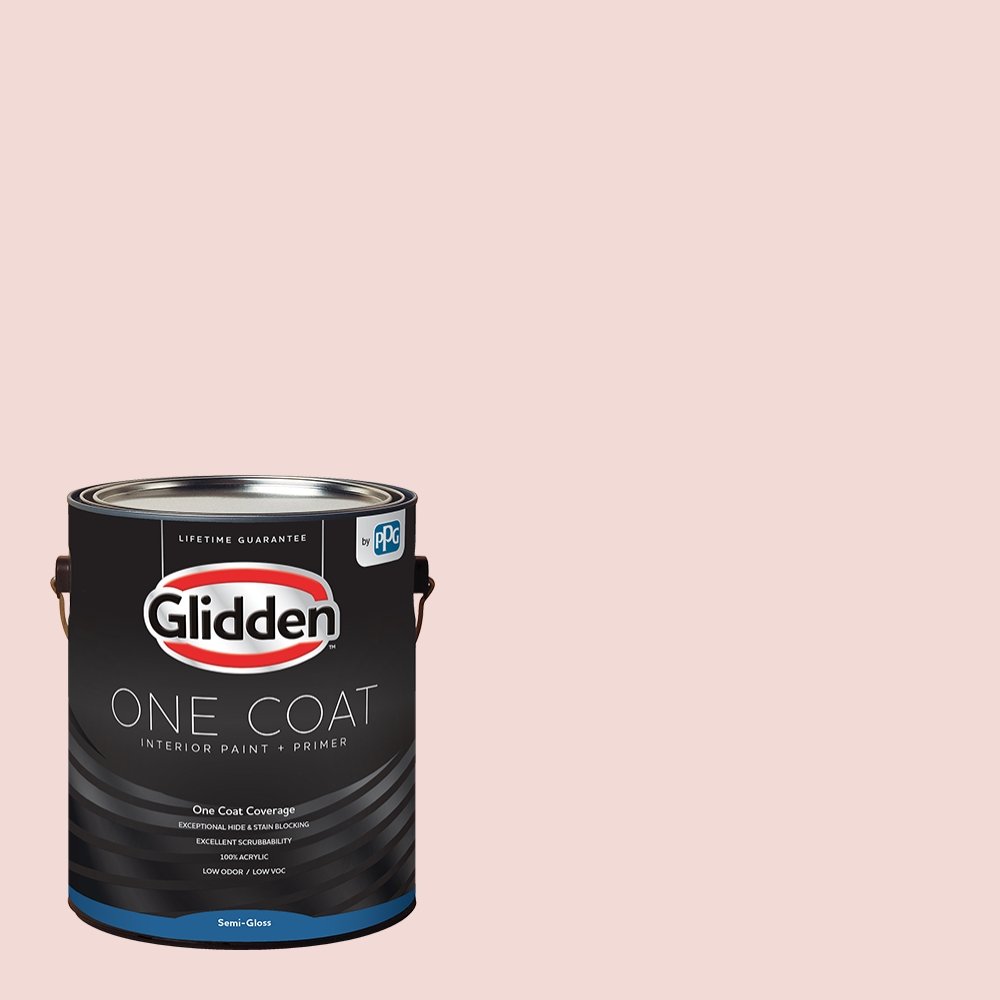 GliddenInterior Paint + Primer: Pink/Ballet Slipper, One Coat, Semi-Gloss, 1-Gallon