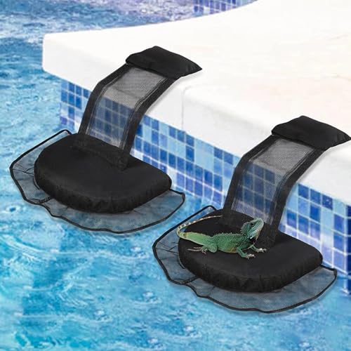 Pool Tierrettung, Rettungsrampe für Pool, Rampe Rettungen, Pool Ausstiegshilfe für Tiere, Pool Zubehör Floating Animal Rescue Tool for Swimming Pools to Small Animals (Schwarz)