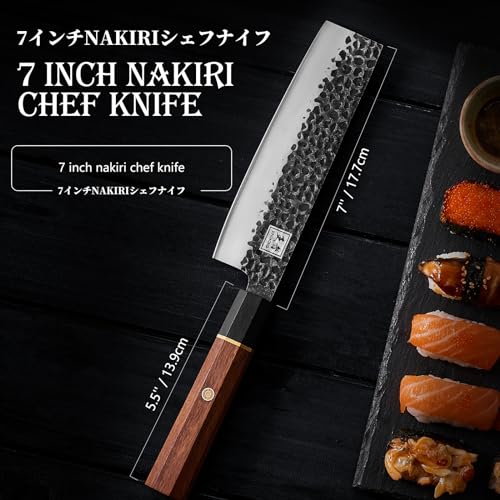 Enoking Japanese Nakiri Chef Knife 7 Inch thumb #6