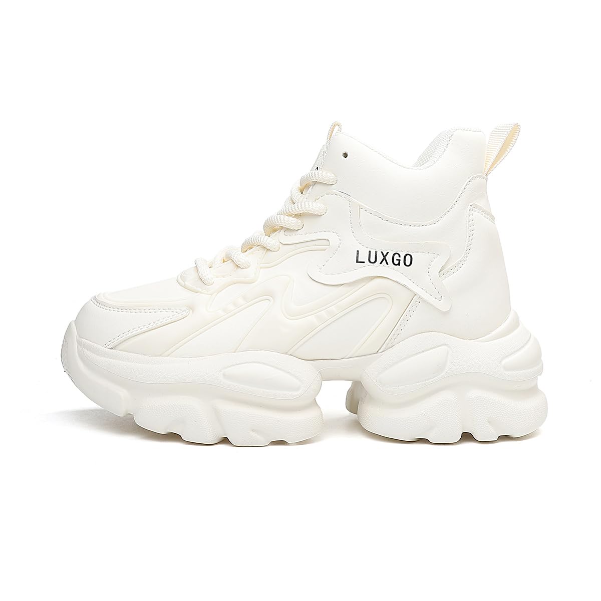 LUXGO Schicke High Sneakers Mit Keilabsatz Damen Elegant Tur