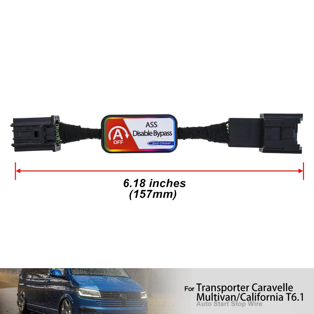 1x Auto Start Stopp Deaktivator/Deaktivierer/Löscher/Eliminator für 2019-2024 V.W Transporter Caravelle/Multivan/California T6.1 – Automatisches Stopp-Start Motor System Annuliergerät Kabel