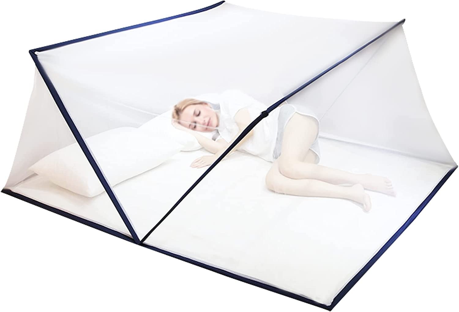 Foldable Mosquito Net,Double Door Easy to Setup with Bottom Anti Mosquito Bites,Portable for Mosquito Canopy Pop up Mosquito Net Tent