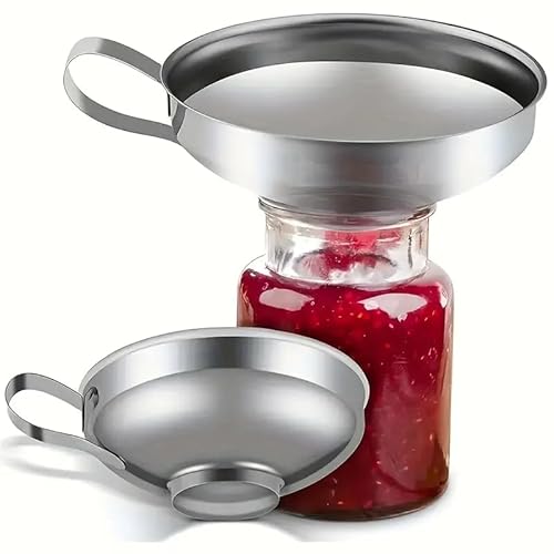 Stainless Steel Canning Funnel – Food-Grade Wide/Narrow Mouth Transfer Tool
