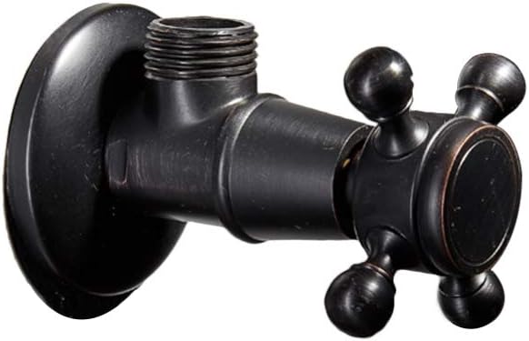 Cabilock Matte Black Bathroom Angle Valve Shut Off Valve for Sink and Toilet Easy to Install and Operate