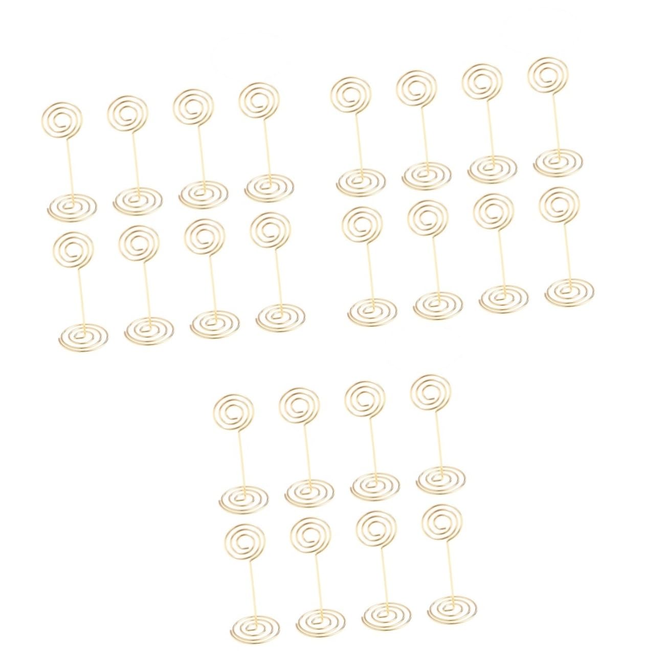 ifundom 36pièces Porte-cartes Métalliques Ronds or Pour Mariages Et Événements Clips De Table Pour Numéros Et Menus