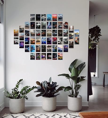 Image of Paper Car Posters For Boys Room,Car Wall Collage Kit For Wall Art Prints,Car Pictures Dorm Room Decor For Teen Boys 50Pcs - 4X6 Inch (Car Wall Collage Kit)