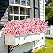 AmyHomie 20 Bundles Artificial Flowers for Outdoor Outside Spring Summer Decoration UV Resistant Faux Flowers No Fade Fake Plastic Plants Garden Porch Window Box Decorating (Pink)