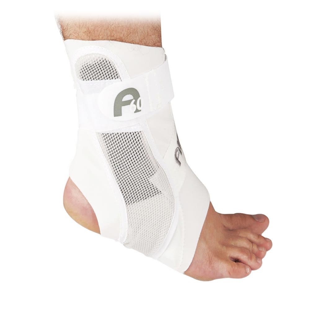 A60 Ankle Support Brace -Ankle Sprain, Chronic Instability, Stabilising Sports Support for Protection and Prevention. Size Small, Left, White