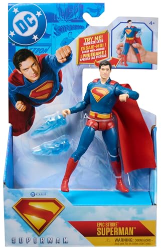 DC Comics - Figurine Superman 15 Cm - Figurine Articulée Issue du Film - Super Héros Et Super Vilain - Jouet À Collectionner - Cadeau Enfant - Jouet Enfant 4 Ans Et +