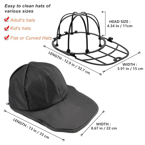 Fododo 2 Stück Cap Waschmaschinen Form für Baseballkappen, Baseball Cap Waschen Form Hat Washer Cage Netz Spülmaschine Geschirrspüler, Hutwaschrahmen, Waschgestell Waschkäfig für Hut Reiniger