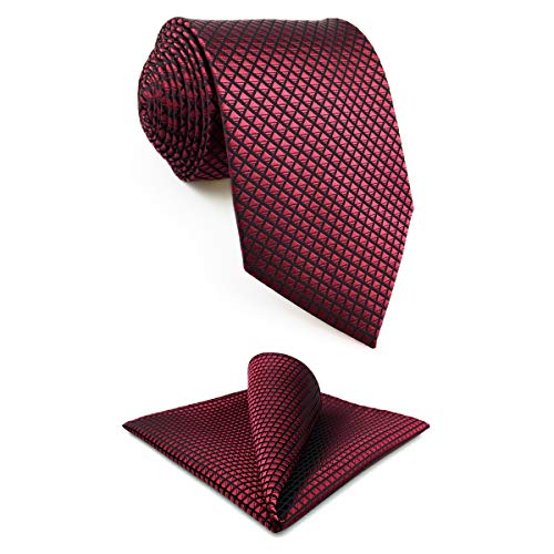 shlax&wing Boda Nuevo Hombre Seda Corbatas Para Rojo Color Sólido Extra largo