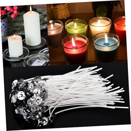 Mechas de algodón natural para velas, 30 unidades miniatura 5
