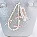 GORBUS Fashionable Ballet Shoe Keychain Charm with Pearls Ribbon Designs Lovely and Stylish Accessory Portable for Girls