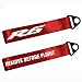 Red Metal Key Chain Tag With Stamp Logo Nylon Rope For Yamaha YZF R6