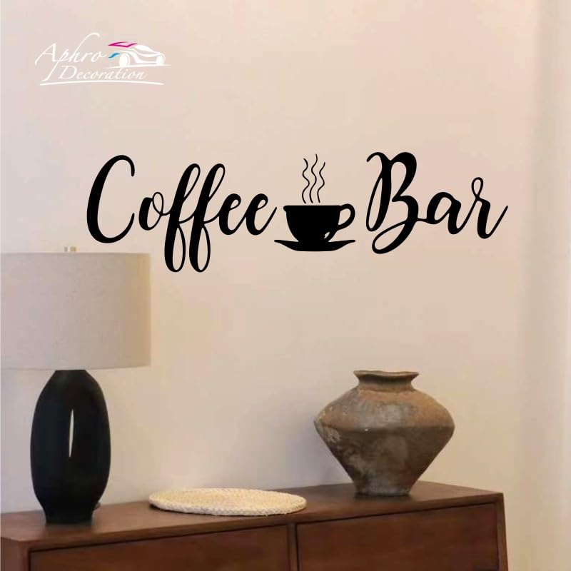 GADGETS WRAP Wall Decal Vinyl Sticker Coffee Bar Black for Office Home Wall Decoration-image-26