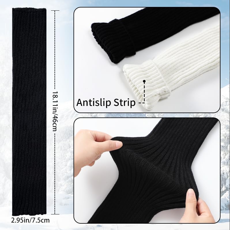 Image of Passionbility Leg Warmers for Women 80s, Ribbed Knit Long Socks Leg Warmer