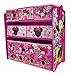 Disney Minnie Mouse Kinderregal aus Holz mit 6 Aufbewahrungsboxen Spielzeugaufbewahrung Kinderzimmer