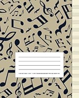Blank Sheet Music: 12 Staff / 12 Stave Standard Music Manuscript Paper Book: (Modern Tan) 100 pages - 8" x 10" (20.32cm x 25.4 cm) 1721803661 Book Cover
