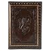 Eccolo Lions Refillable Leather Journal with Embossed Lion Crest, Gold Edge Sheets, Lined, 6x8"