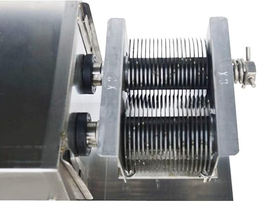 INTBUYING Hoja de acero inoxidable de 0.394 in para cortador de carne QX 110V, plata