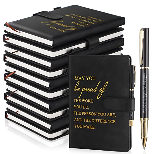 Cahiers inspirants en cuir noir A5 carnet de notes enseignants lot 40