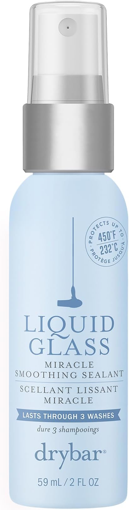 Liquid Glass Moisture-Rich Miracle Smoothing Sealant | Heat Protectant for Hair, Lasts Through 3 Washes for Long-Lasting Frizz Resistance and High-Shine Finish