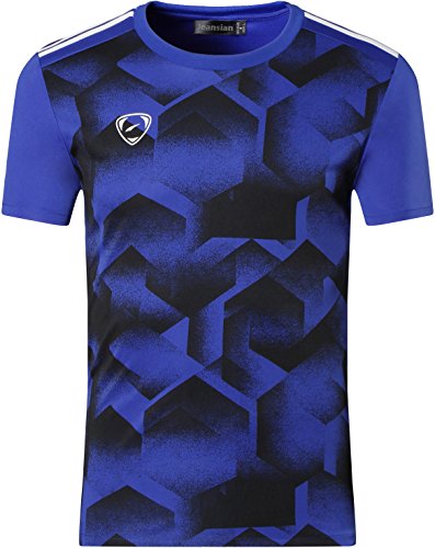 jeansian Uomo Asciugatura Rapida Sportivo Maglietta Gym Wear Workout T-Shirts LSL204 Oceanblue M