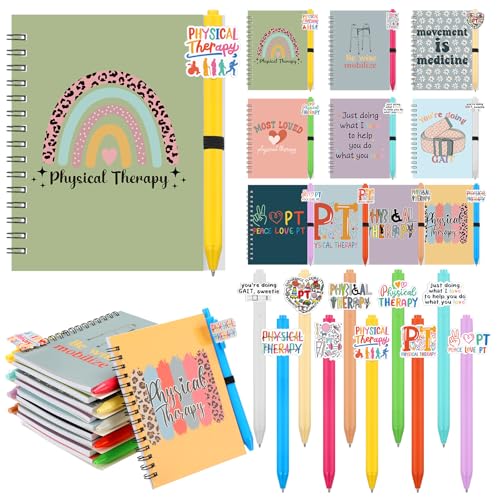 Carnets de motivation pour physiothérapeute Geyoga lot de 30 blocs-notes et 10 styles de stylos