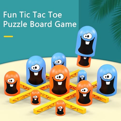 Image of Kids Educational Board Games for Children | Strategy, Memory & Family Games | Indoor Tabletop Learning Toys for Kids (Multiple Games & Variations) (Tic Tac Toe Strategic Game)
