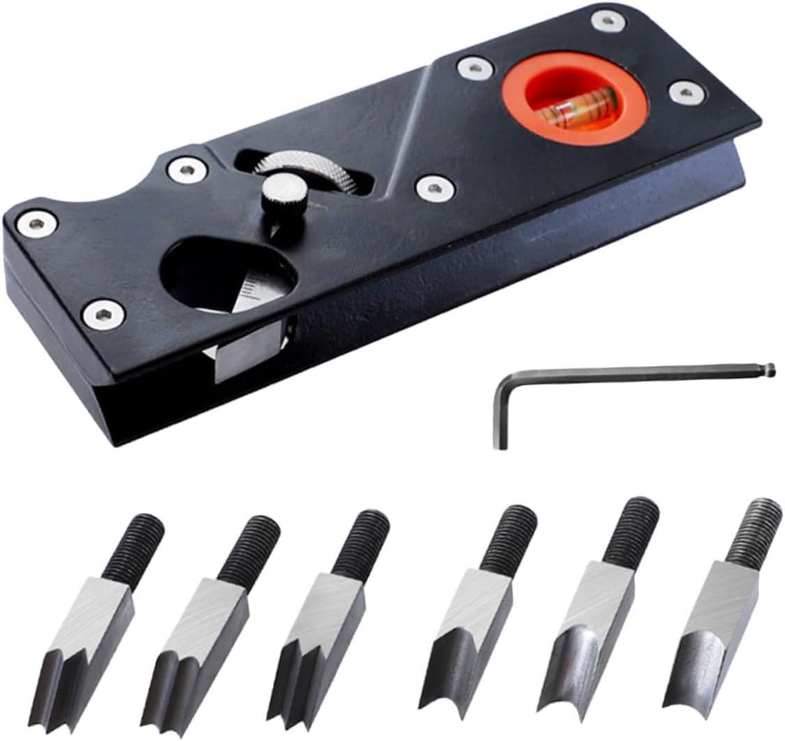 Chamfer Plane Set 6 Extra Blades Manual Woodworking Trimming Tool for Edge Corner Planing for Carpentry and Woodworking Projects