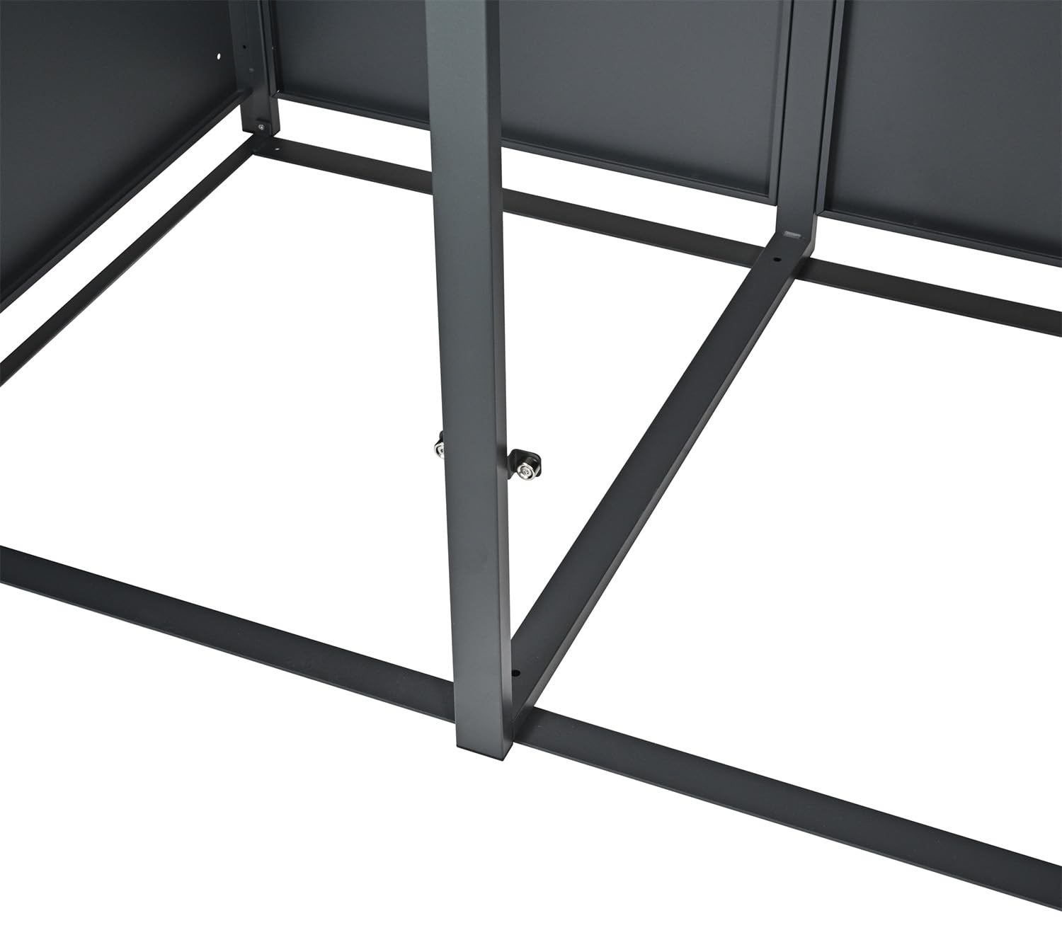 Westmann Metall Mülltonnenbox Varius 4x240 L Anthrazit Holzoptik Mülltonnenverkleidung mit Gasdruckfedern Pulverbeschichteter Stahl Wetterfest & stabil Mülltonnen Unterstand mit Fronttür & Klappdeckel