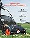 VEVOR Push Lawn Sweeper, 21inch Leaf & Grass Collector, Heavy Duty Thickened Steel Durable to Use with Large Capacity 3.5 cu. ft. Mesh Collection Hopper Bag, 2 Spinning Brushes