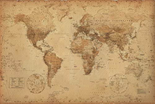 Gb Eye GN0430 World Map (Antique) Art 24X36 Poster thumb #1