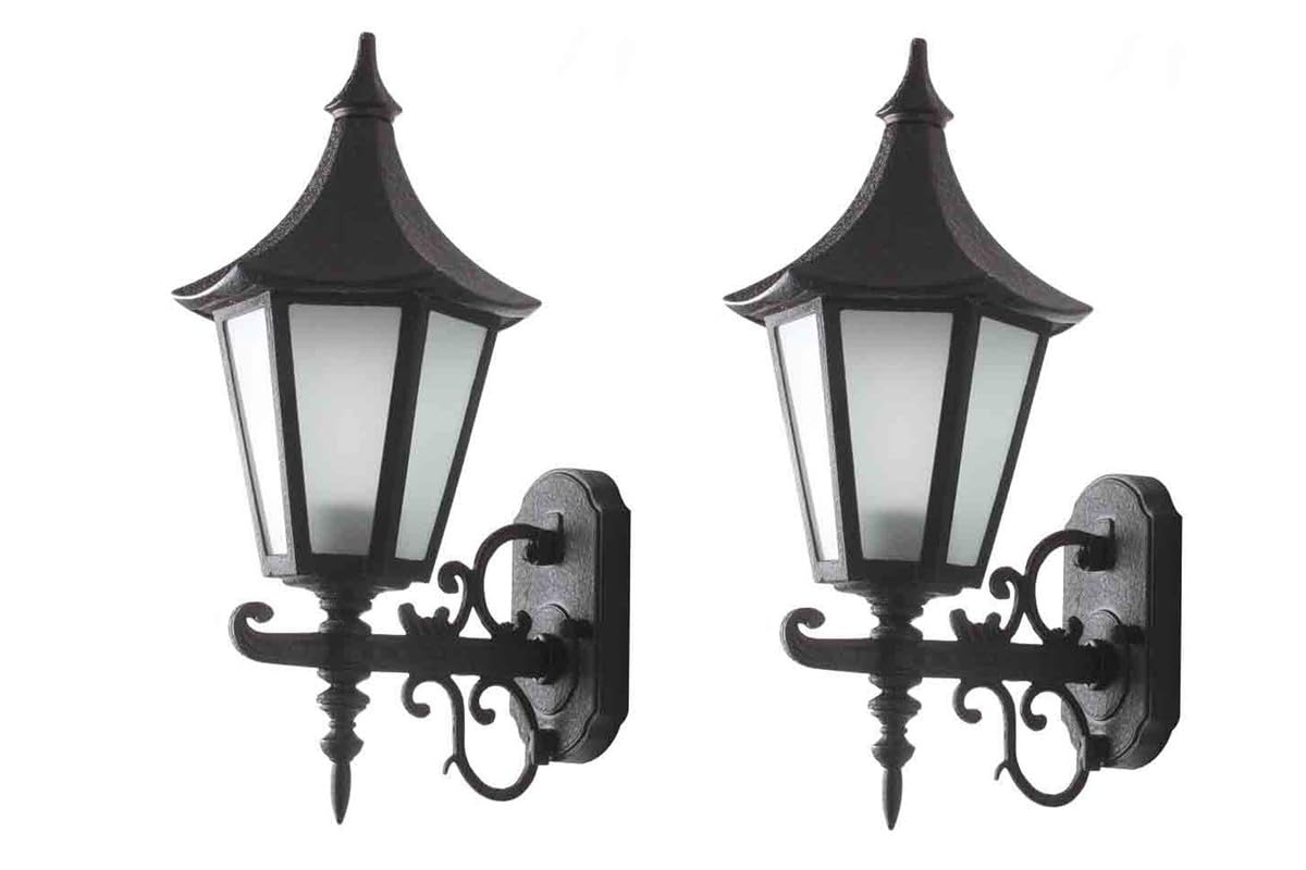 Kiyah Lights B22 Holder Cast Aluminium Black Tecture Finished Home Decorative Standard Wall Light for Poles, Main Entrance, Roof Wall, Garden & Pillars | Pack of 2-image-14