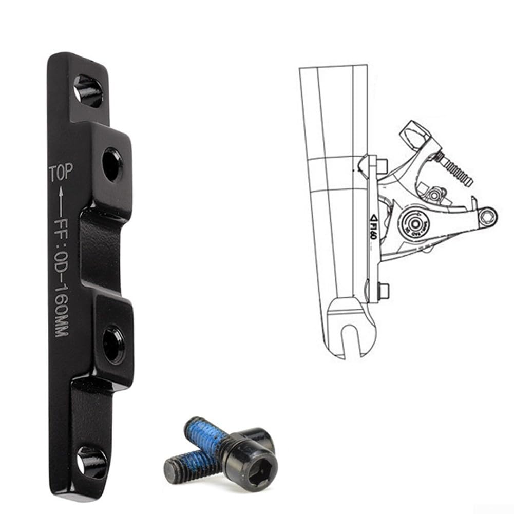 Elchuiaby Shimano-Compatible Disc Brake Caliper Adapter Bracket for Frame or Fork Mounting IS to PM or PM to IS 140 160 180 203mm Size Support (F160)