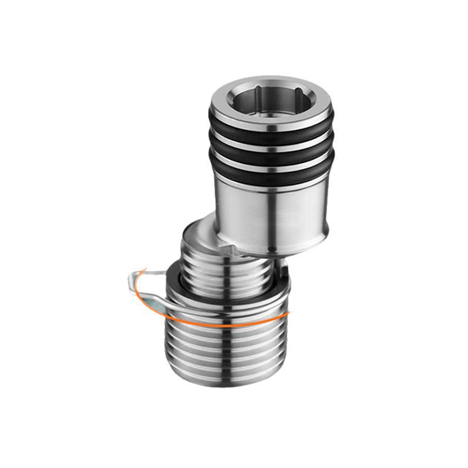 Stainless Steel Shower Tap Adapter 360 Adjustable Angle Base Telescopic Curved Feet for Bathroom Kitchen Universal Shower Arm Extension