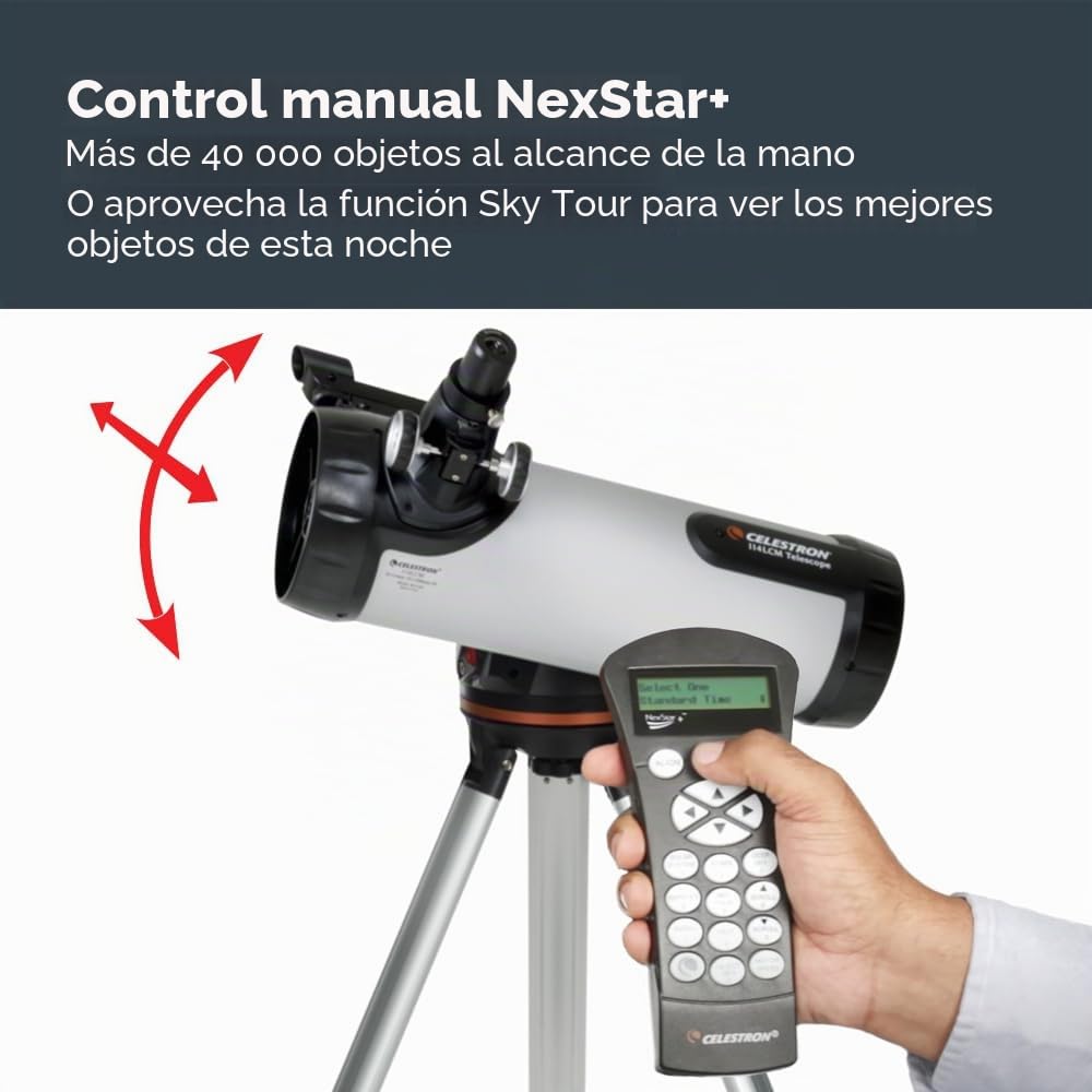 Celestron 31150 LCM 114 Series: telescopio reflector newtoniano computerizado, plata